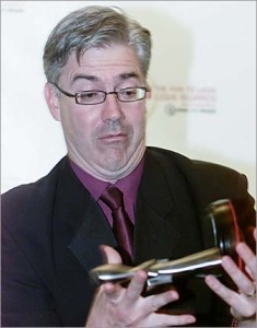 Shaun winning a Logie in 2002